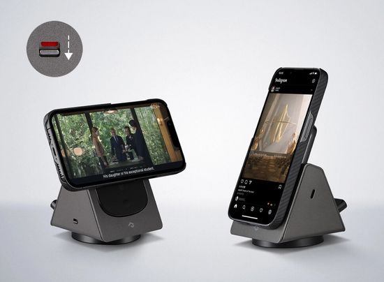 Настольная беспроводная зарядка PITAKA MagEZ Slider 2, съёмный Power Bank 7.5W (4000 мАч) (SL2301)