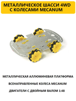 Шасси 4WD металлическое с колесами MECANUM
