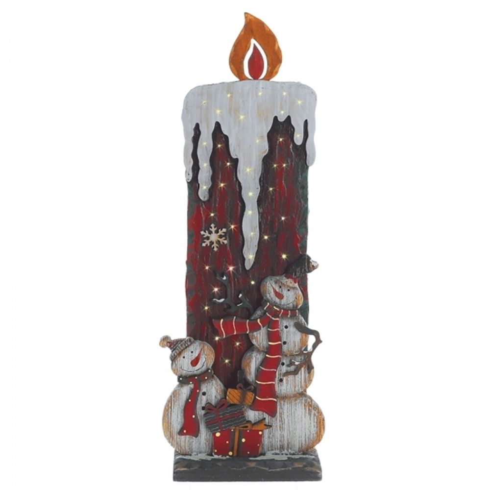 GAEM Изделие декоративное с LED-подсветкой "Свеча", L16,5 W8 H49 см, (2хАА, не прилаг.)