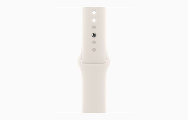 Умные часы Apple Watch Series 11 42 мм из алюминия серебристого цвета, спортивный ремешок цвета «сияющая звезда» (S/M)