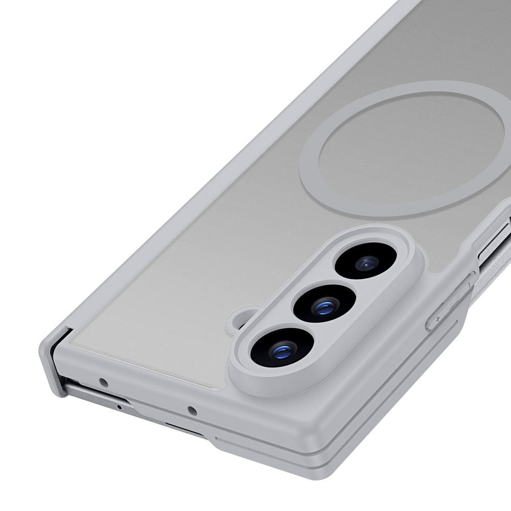 Усиленный чехол серого цвета с MagSafe для Samsung Z TriFold, серия Expn Series Magnetic от Dux Ducis