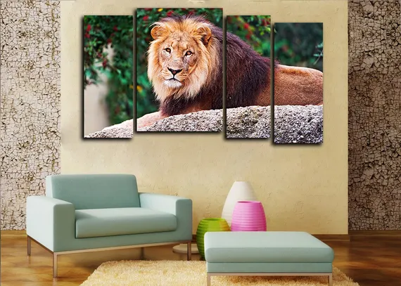 Модульная картина "Царь зверей"