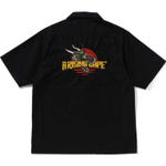 A Bathing Ape Dragon Embroidery Open Collar Shirt