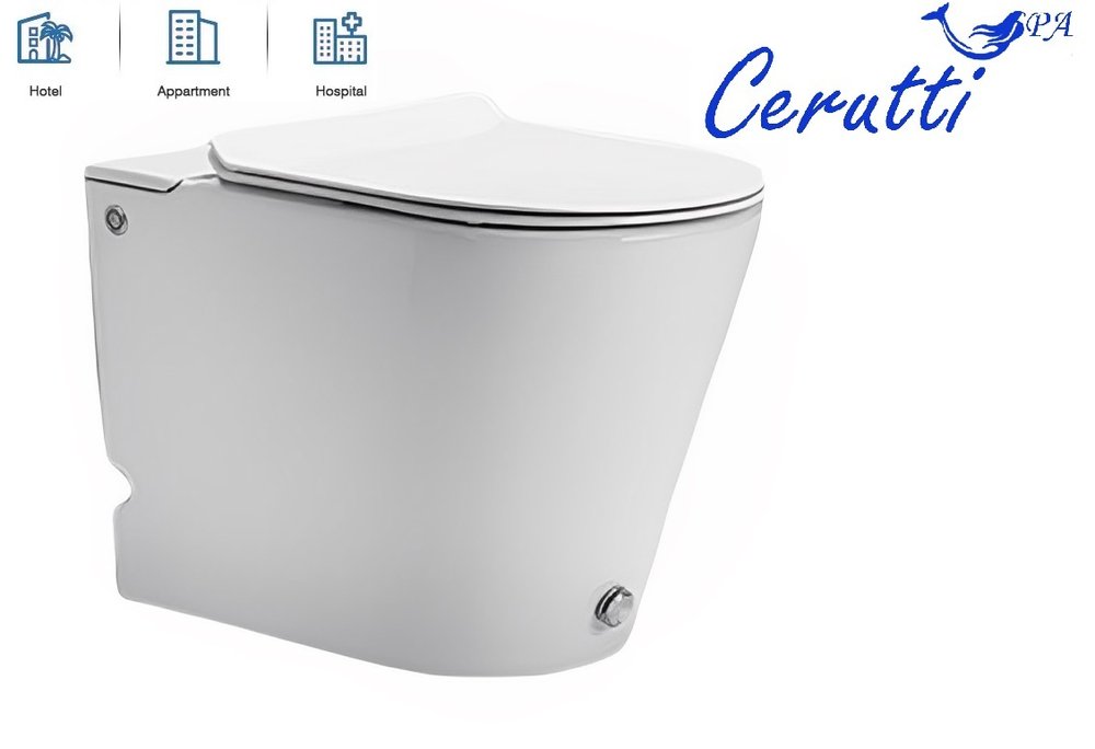 Унитаз ARGENTERA Pulse приставной с функцией импульсного смыва Ceruttispa CT7267 (575x360x410)