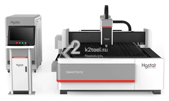 Лазерный станок HGTECH серии SMART PLUS со сменным столом для резки листов металла