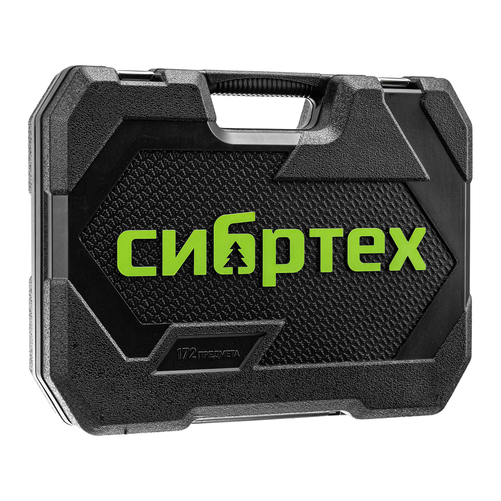 Набор инструментов, 1/2", 3/8", 1/4", пластиковый кейс 171 предм. Сибртех
