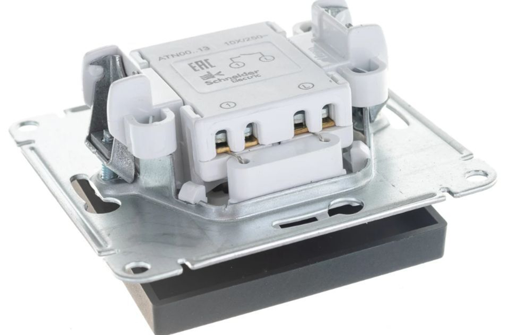 Выключатель 1-кл Schneider Electric Atlas Design карбон ATN001011