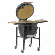 Керамический угольный гриль Monolith One.66, 52 см, чёрный, с ножками и столиками