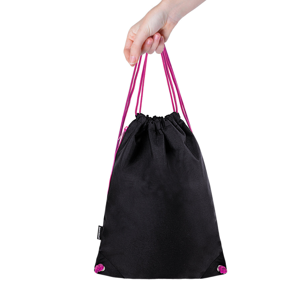 Мешок для обуви BRAUBERG плотный карман на молнии подкладка 43х33 см Neon Pink (2 штуки в упаковке)