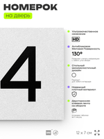 Номер на дверь 914, табличка на дверь для офиса, квартиры, кабинета, аудитории, склада, белая 120х70 мм, Айдентика Технолоджи