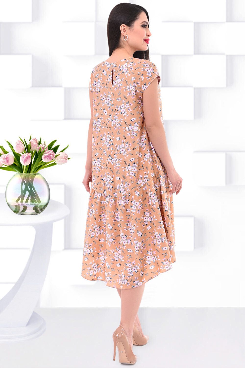 Платье Тутси (фиалка беж) Brividi (Акция)