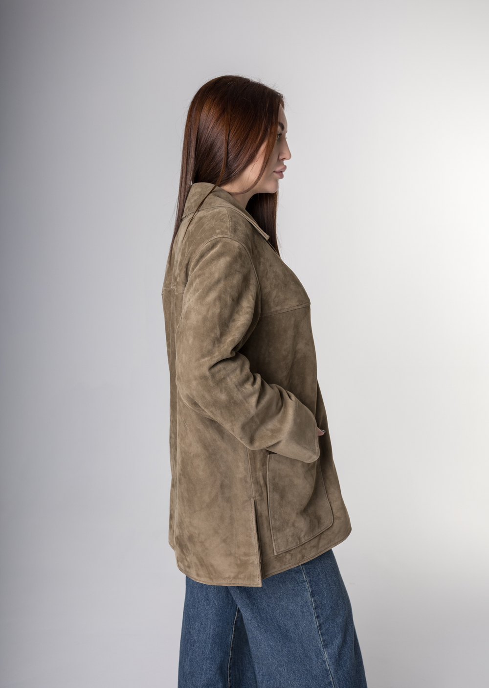 Рубашка из натуральной замши