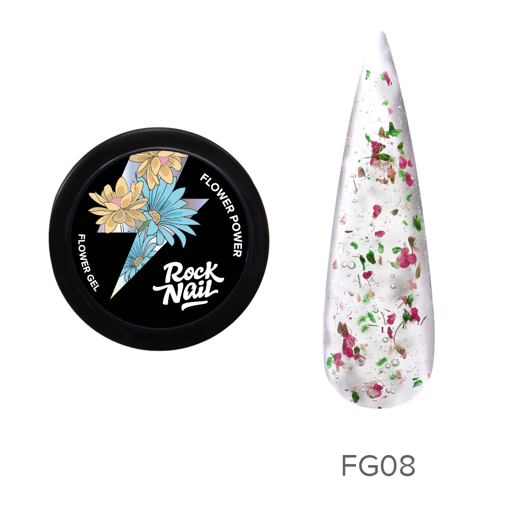 Гель RockNail Flower Power FG08 сухоцветы Rock'n'Rose 10мл