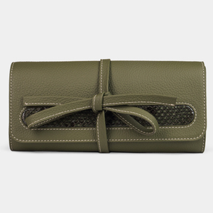 Чехол для ювелирных украшений Plier Bisness из натуральной кожи теленка, зеленого цвета