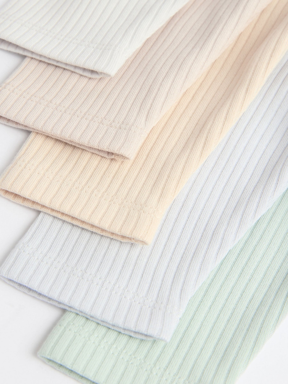 Боди с длинным рукавом для малышей Next N95-337, 5 шт., Бежевый, Салатовый, Голубой