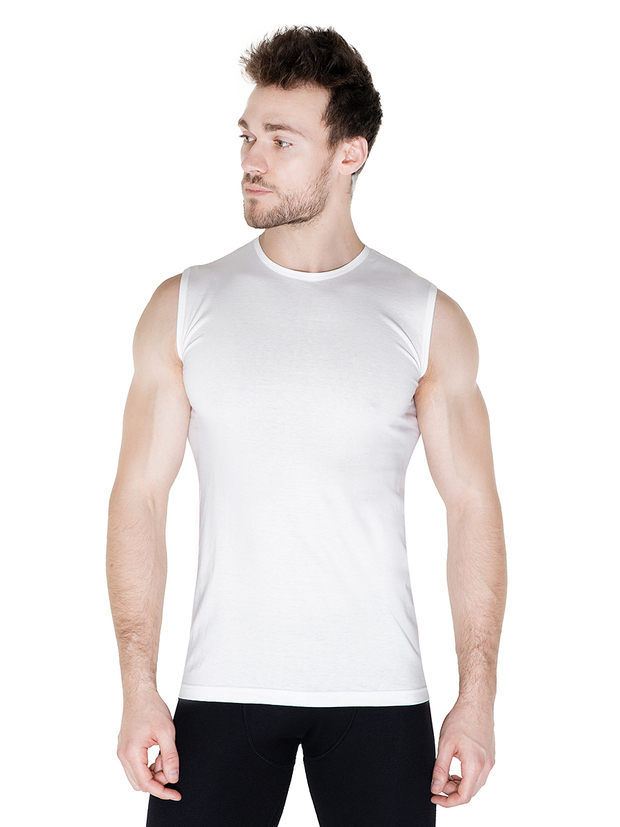 Майка мужская белый