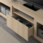 Тумба под ТВ - IKEA BESTÅ/BESTA/БЕСТО ИКЕА, 180х42х48 см, под беленый дуб