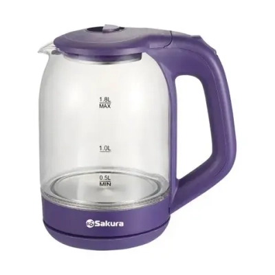 Чайник электр SA-2736V (1.8) стекл точечн.подсв