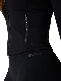 Женская теннисная куртка Bjorn Borg Alice Soft Zip Midlayer - black beauty