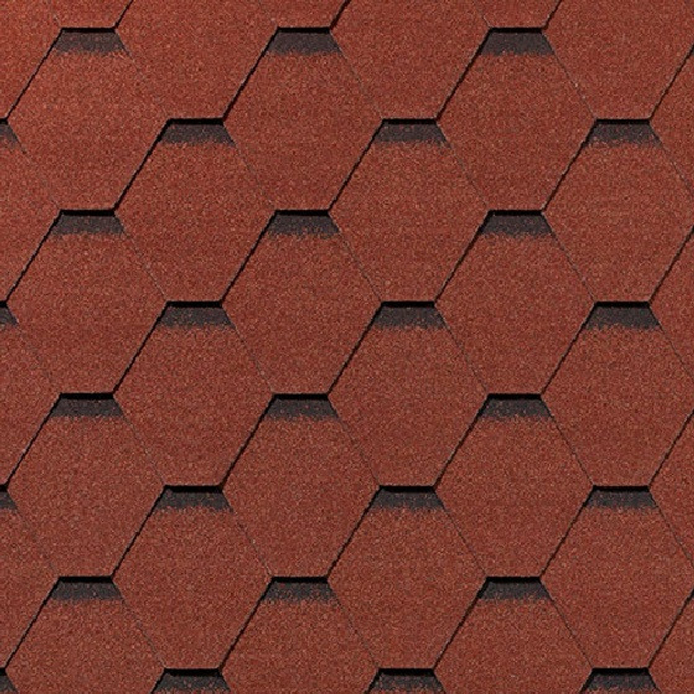 Черепица гибкая Roofshield C-S-11 Classic Стандарт Кирпично-красная с оттенением