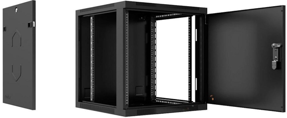 Шкаф настенный 19", 12U Cabeus SH-05F-12U60/60m-R-BK