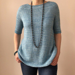 Описание по вязанию топа спицами "Mavi Yaz"