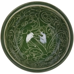 Пиала большая 11*4,5см зеленая Риштанская Керамика