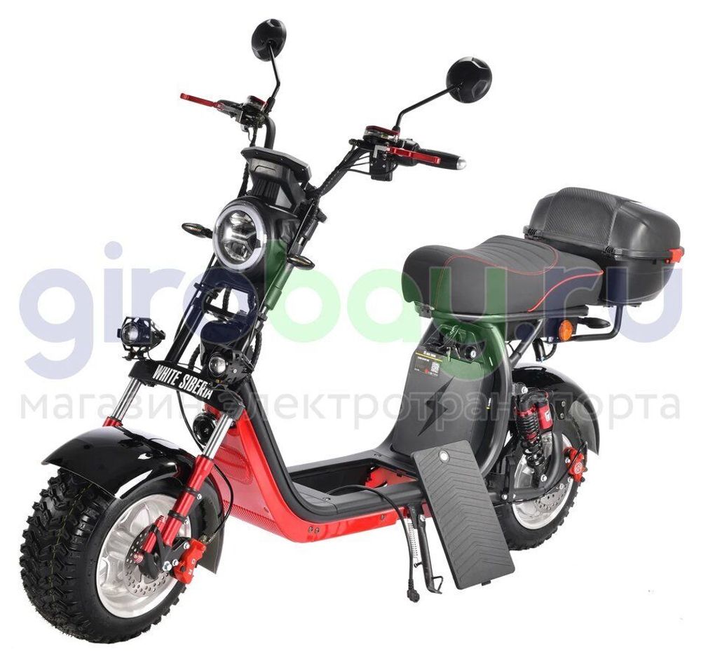 Электроскутер CityCoco WHITE SIBERIA PRO 2500w (Черный) фото фото №5