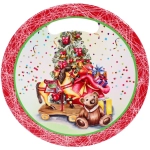 Подставка под горячее керамика 20см «Подарки у ёлки»
