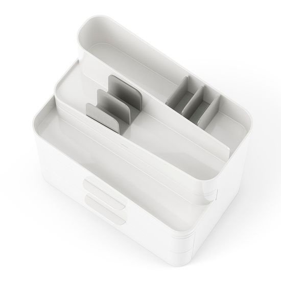 Органайзер-косметичка glam, 27х25 см, белый/серый