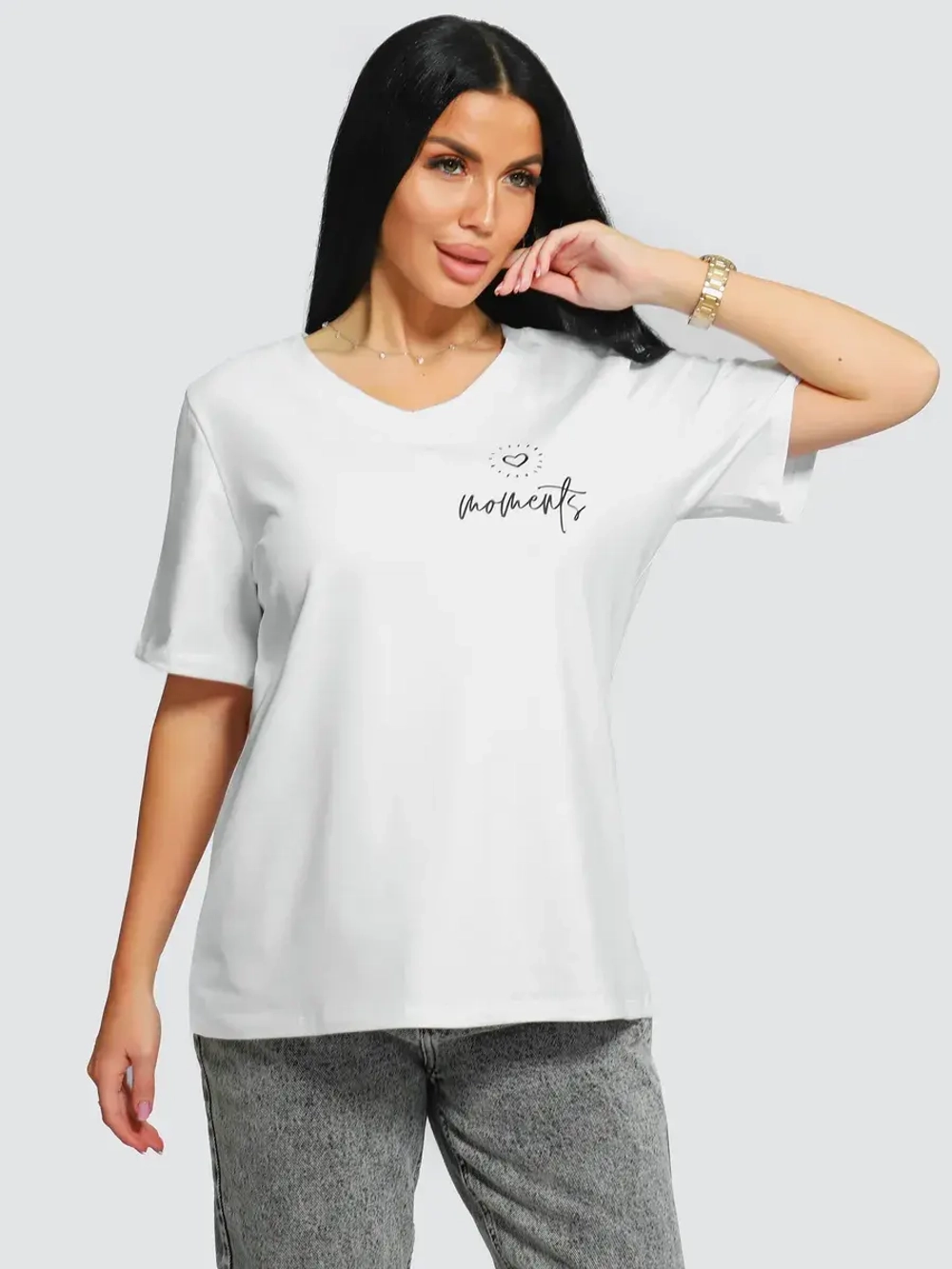 Футболка базовая женская большие размеры