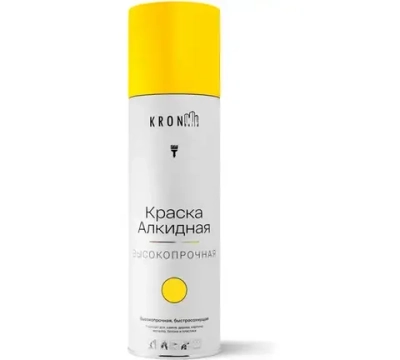 Эмаль алкидная KRONbuld RAL 1018 желтая глянец 520 мл