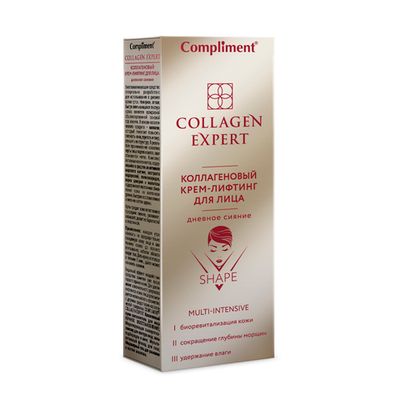 Compliment® COLLAGEN EXPERT Коллагеновый крем-лифтинг для лица  ДНЕВНОЕ СИЯНИЕ