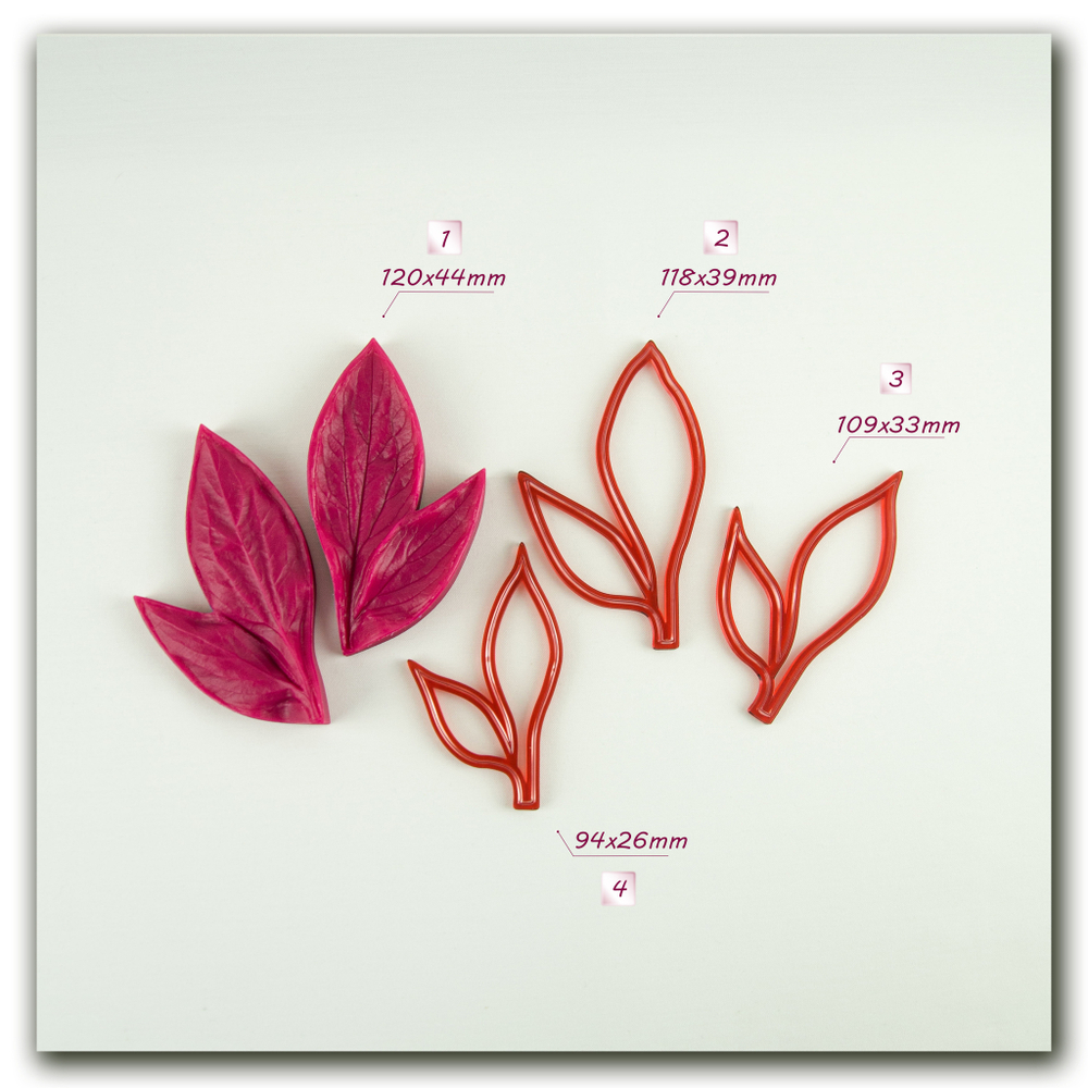 силиконовый вайнер и каттеры листа пиона