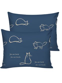 Постельное белье перкаль Сказка "Котики" евро Наволочка 50х70 см 2 шт Простынь 240x215 см Пододеяльник 200x215 см