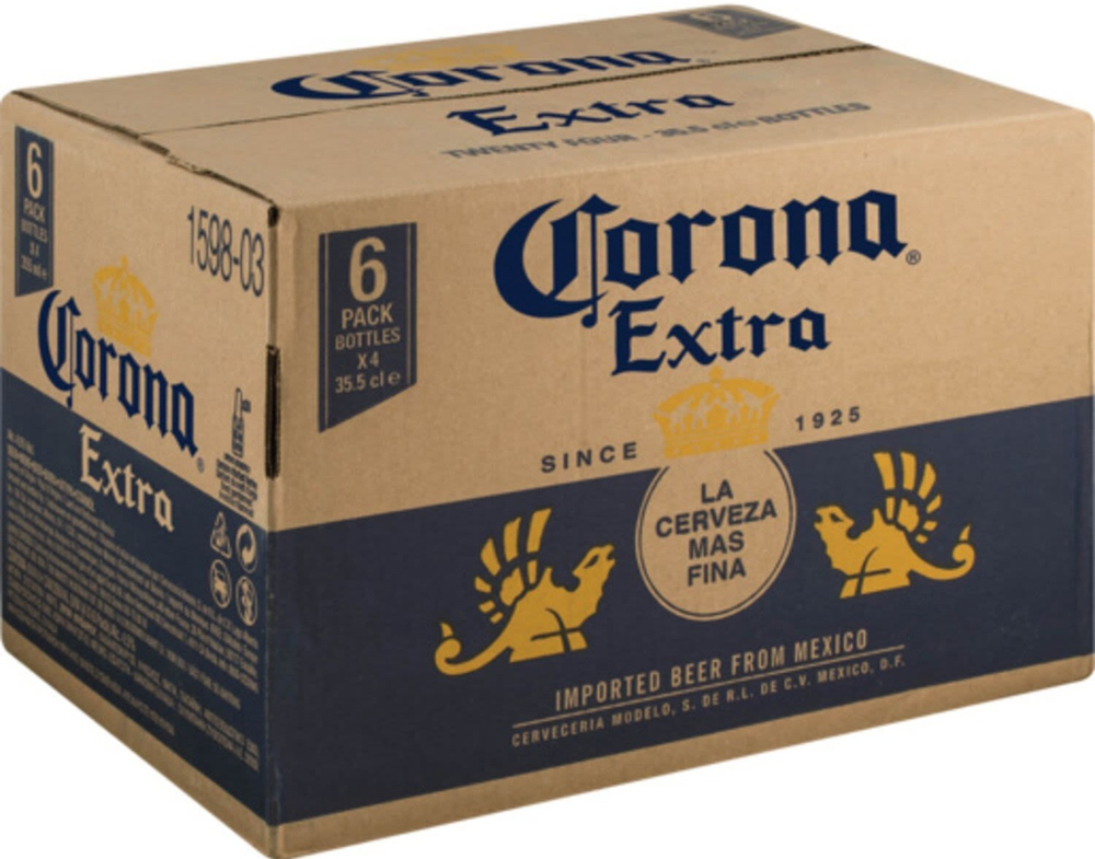 Пиво Corona Extra упаковка 0,355 л. glass