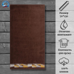 Полотенце махровое Cleanelly 100% хлопок ПЦ-3501-4477-4 (19-1234) 70*130