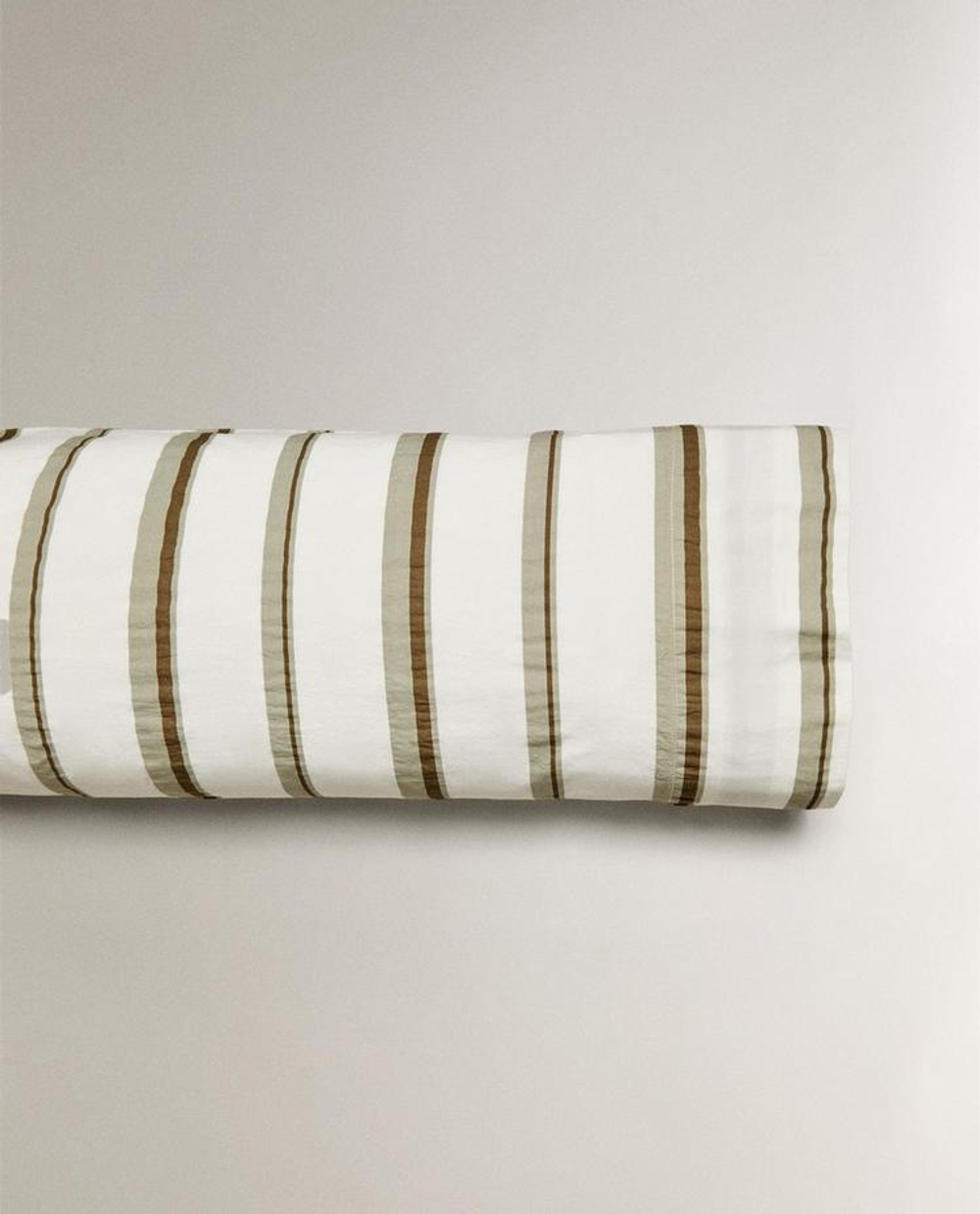 ZARA HOME (300 НИТЕЙ) НАВОЛОЧКА В ПОЛОСКУ, ЖЕЛТОВАТО-БЕЛЫЙ