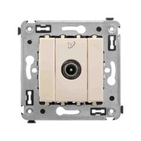 Розетка TV проходная в стену, "Avanti", "Ванильная дымка"