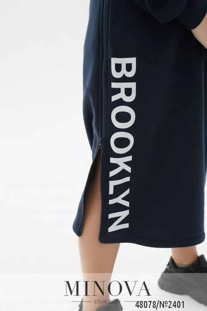 Платье 2401-темно-синий Minova