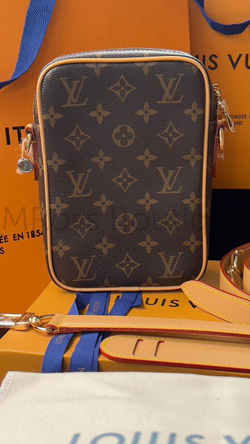 Мужская сумка Louis Vuitton Danube коричневого цвета с узором монограм