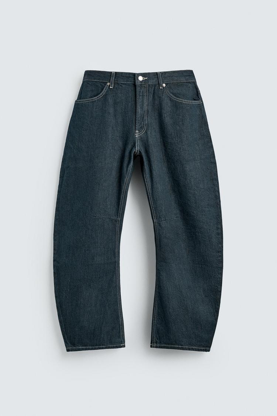 ZARA ДЖИНСЫ RELAXED BARREL FIT, ИНДИГО