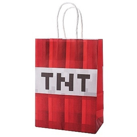 Пакет подарочный  Крафт Пиксели  Дизайн №1  21*15*8 см.