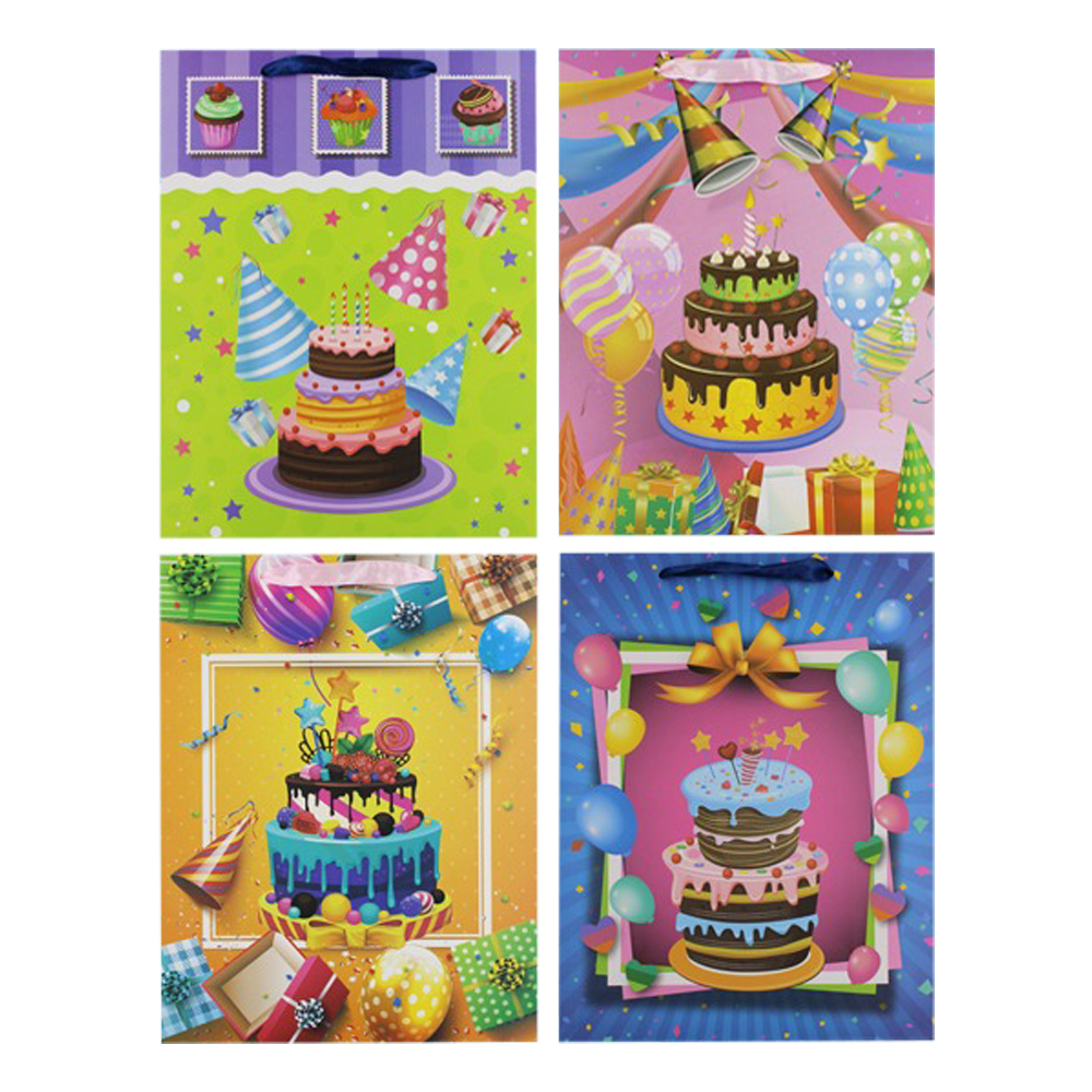 Подарочный пакет Basir, серия "С днём рождения", 11,5*14,5*6 см, ассорти