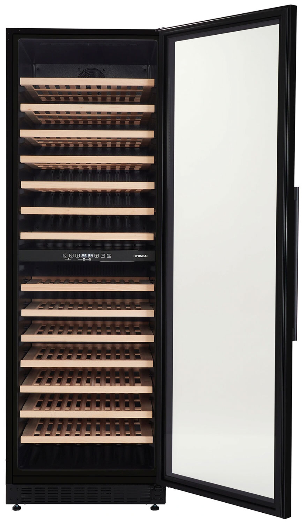 Встраиваемый винный шкаф Hyundai HBWC 1765 DC, черный