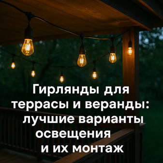 Гирлянды для террасы и веранды: лучшие варианты освещения и их монтаж