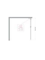 Душевая перегородка BelBagno UNO-L-1-TB-100-GR-GM профиль оружейная сталь, стекло серое