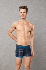 Мужские клетчатые трусы-боксеры Doreanse Scottish (Размер: S) (Цвет: темно-синий)