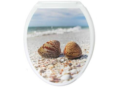 Сиденье для унитаза "Морской берег" белое
