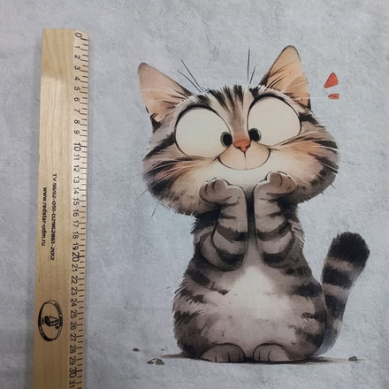 Кулирка с лайкрой Купон Милый Котик 75см